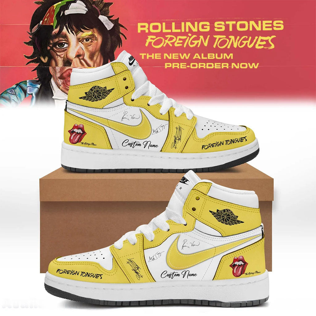 Customize The Rolling Stones Merch 2026 Foreign Tongues Signed Sneakers Gift For Band Fans - Merchluma