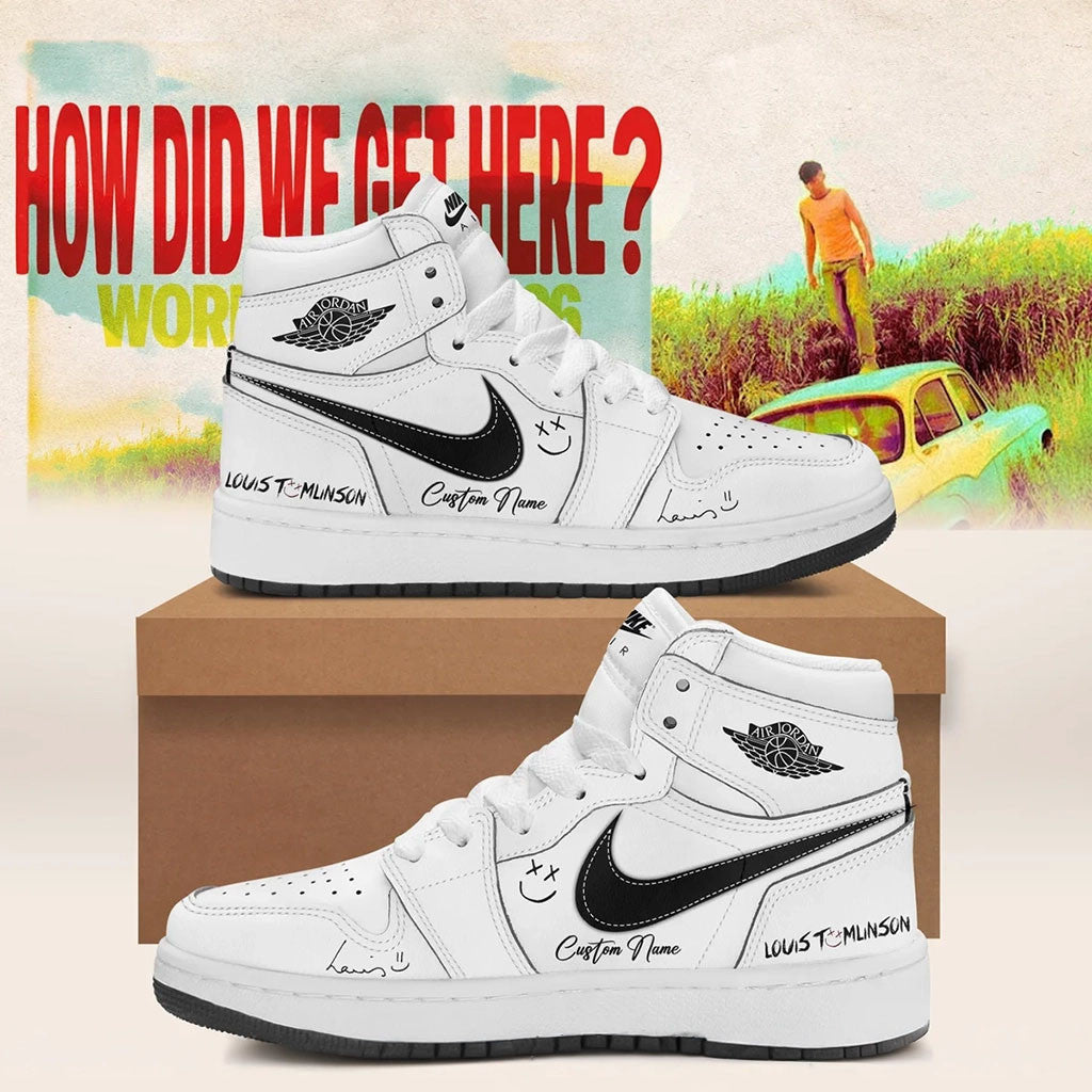 Custom Louis Tomlinson How Did We Get Here Tour 2026 Sneakers Louis Tomlinson Merch BFF Gifts - Merchluma