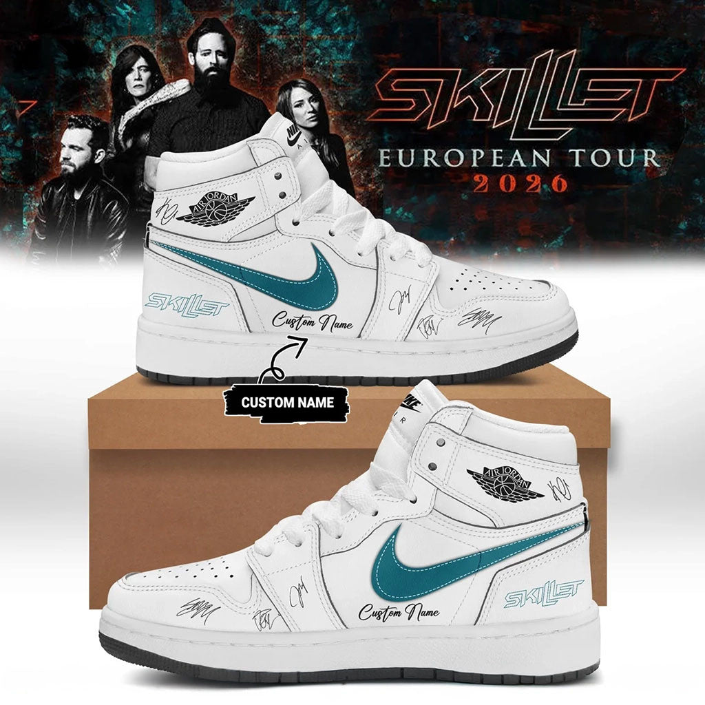 Custom SKILLET European Tour 2026 Shoes Skillet Merch Best Gifts For Music Lovers - Merchluma