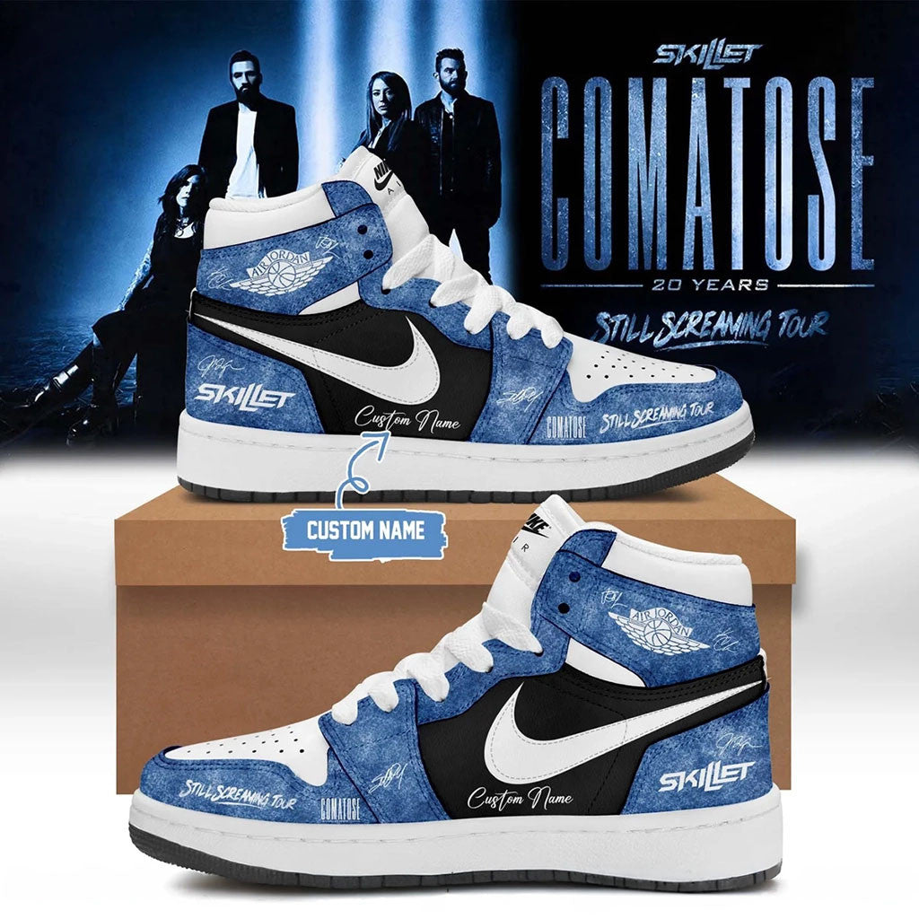 Custom Skillet Merch 2026 Comatose 20 Years Still Screaming Tour Sneakers Music Lovers Gifts - Merchluma