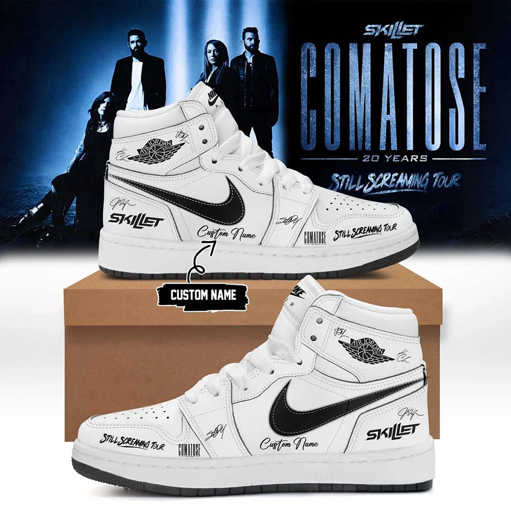 Custom Skillet Merch 2026 Comatose Still Screaming Tour Shoes Music Gift Ideas For Guys - Merchluma