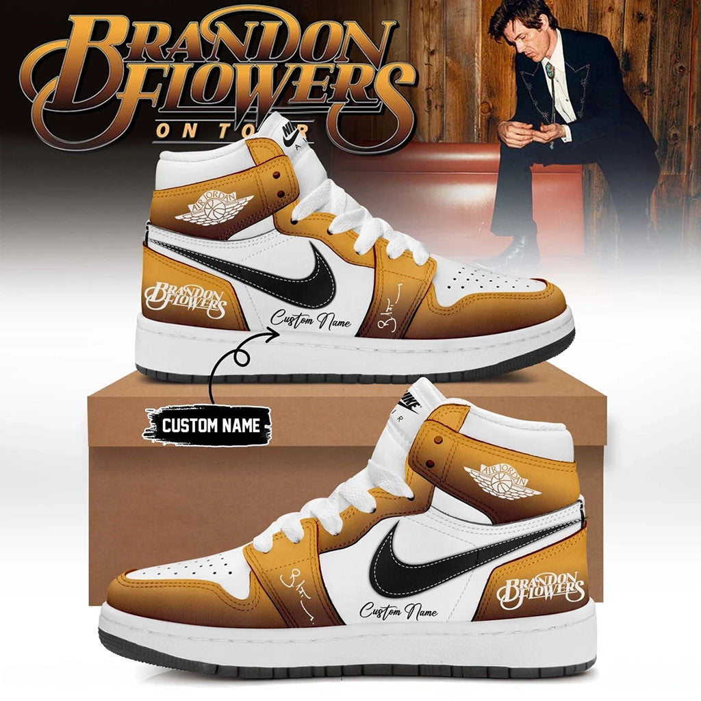 Customized Brandon Flowers On Tour 2026 Signature Sneakers Brandon Flowers Merch Fan Gifts - Merchluma