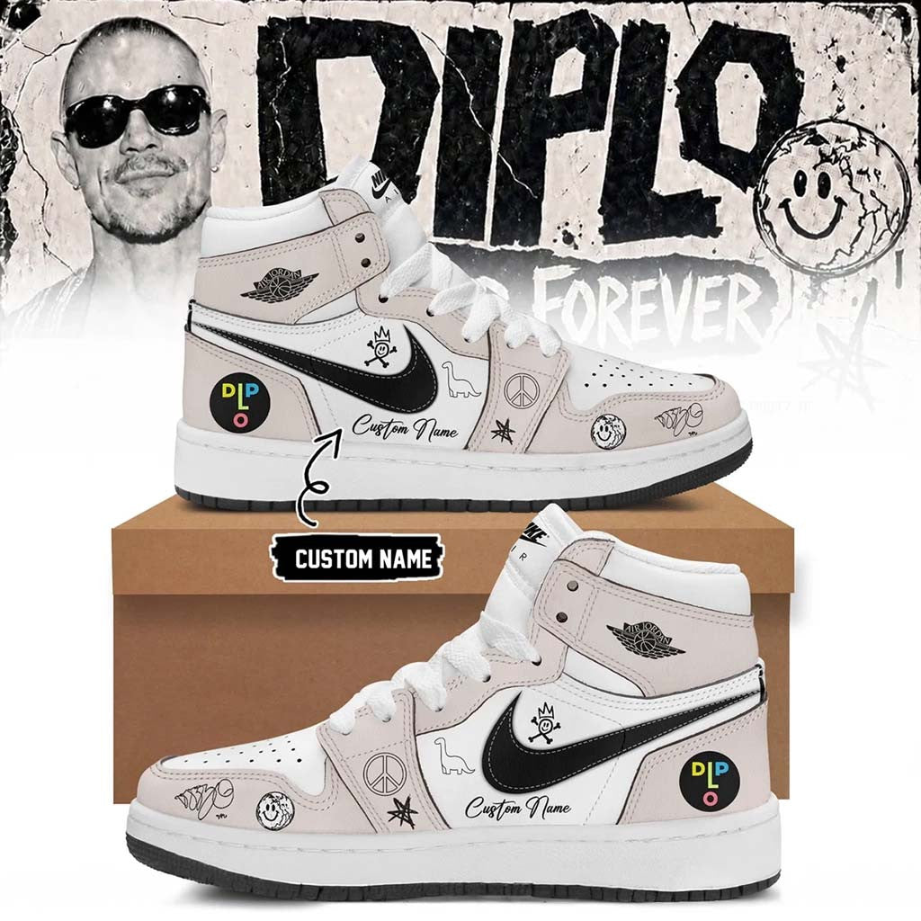 Customized Diplo On Tour Forever Signed Sneakers Diplo Merch Cool Gifts For Music Lovers - Merchluma