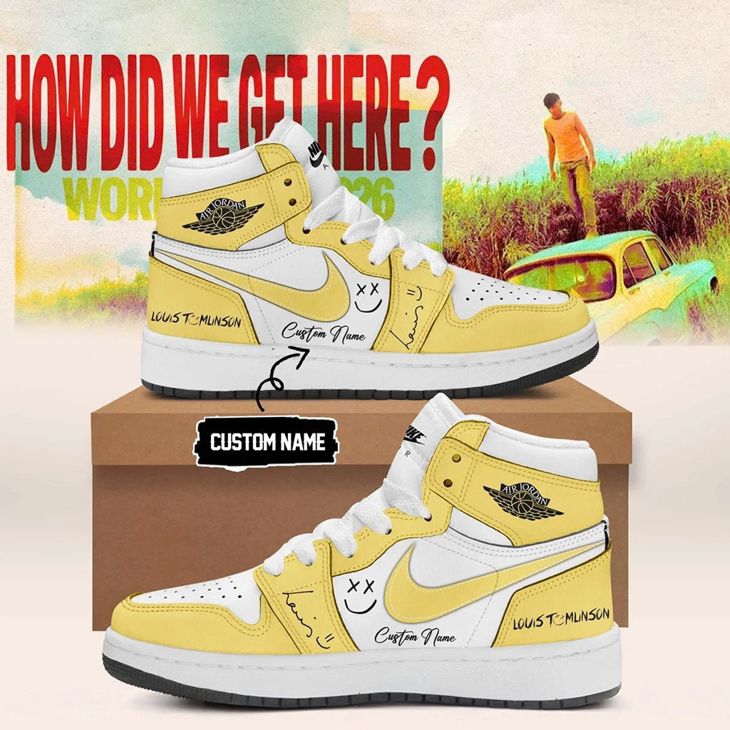 Customized Louis Tomlinson 2026 How Did We Get Here Tour Sneakers Louis Tomlinson Merch Gifts - Merchluma