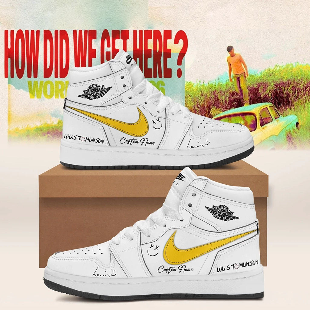 Customized Louis Tomlinson Merch 2026 How Did We Get Here Tour Sneakers Music Lover Present - Merchluma