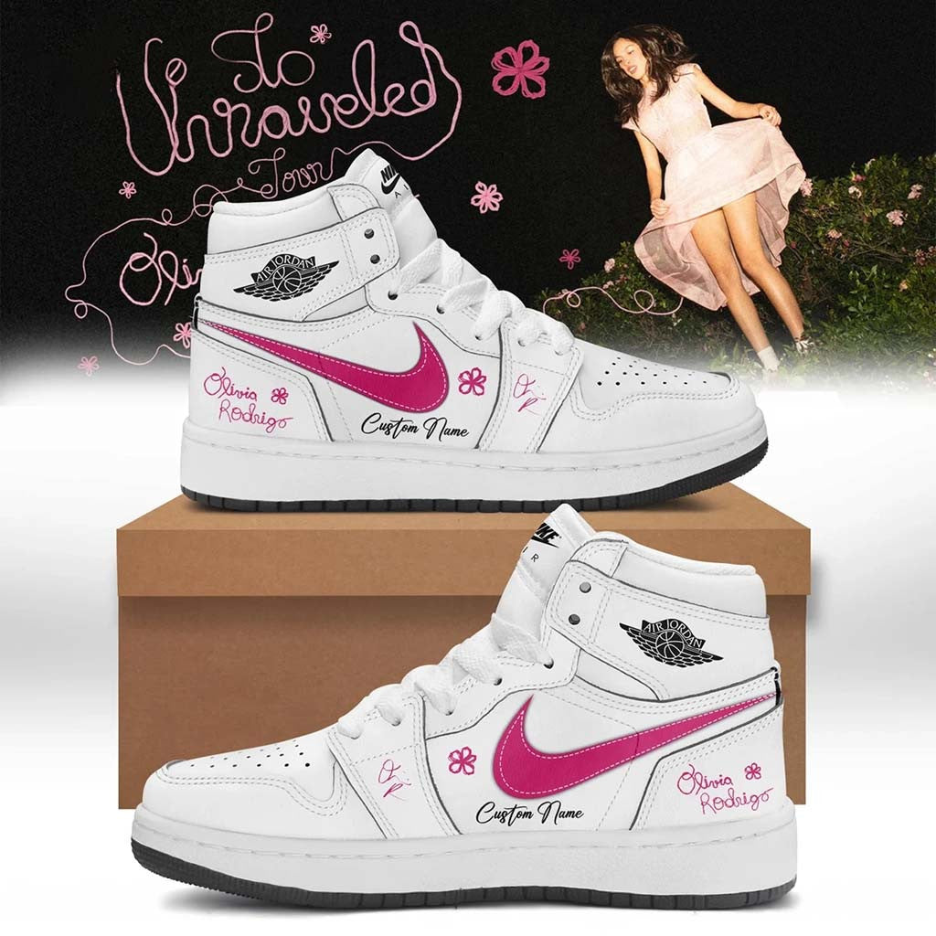 Customized Olivia Rodrigo Merch The Unraveled Tour Signed Shoes Daughter Gifts - Merchluma