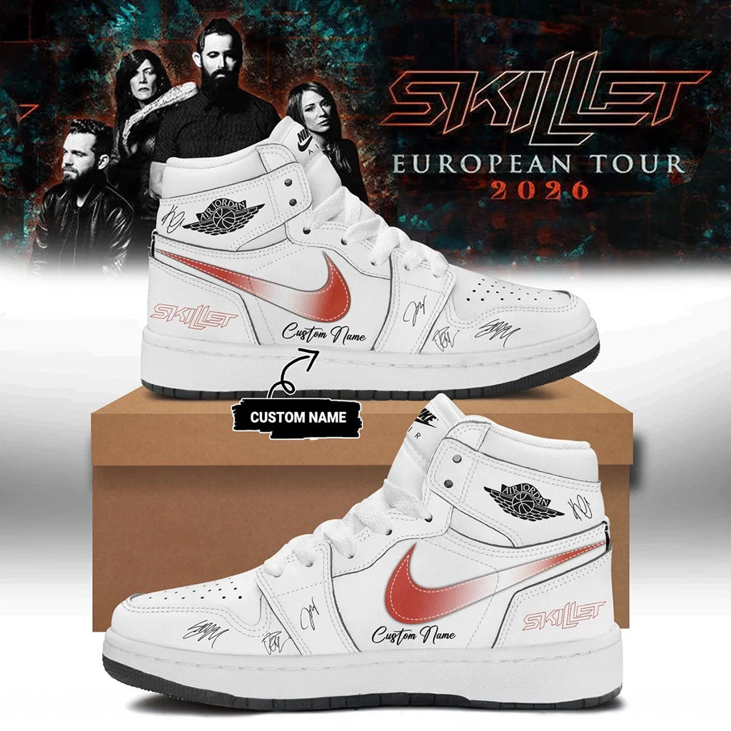 Customized Skillet Merch European Tour 2026 Sneakers Music Lover Gifts For Him - Merchluma