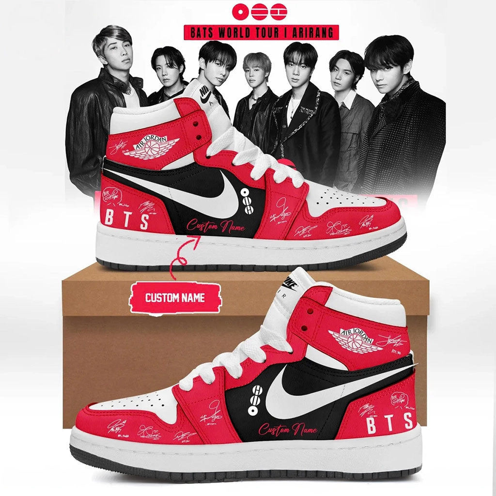 Personalized BTS Arirang World Tour 2026 Signed Sneakers BTS Tour Merch Kpop Gifts Ideas - Merchluma