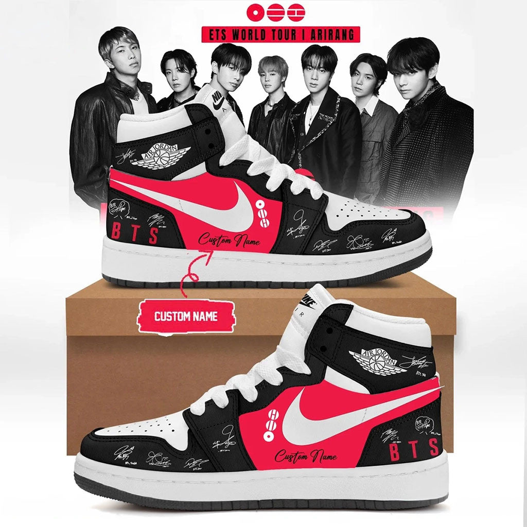 Personalized BTS World Tour 2026 Signature Sneakers BTS Arirang Merch Gifts For Kpop Lovers - Merchluma