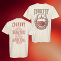 Country Calling Festival Merch Store Crab Horseshoe Lineup Tee Ivory - Merchluma