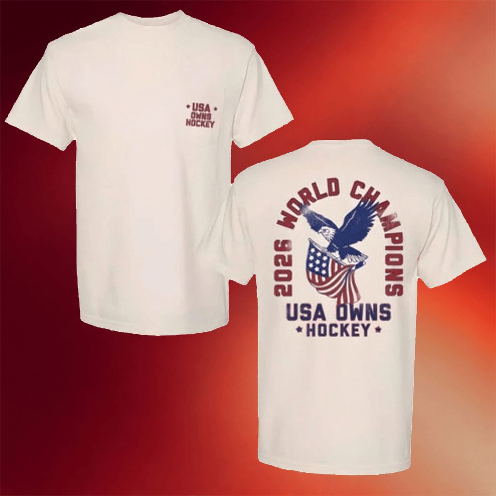 USA Owns Hockey 2026 World Champions Shirt Father's Day Gift For Hockey Lovers - Merchluma