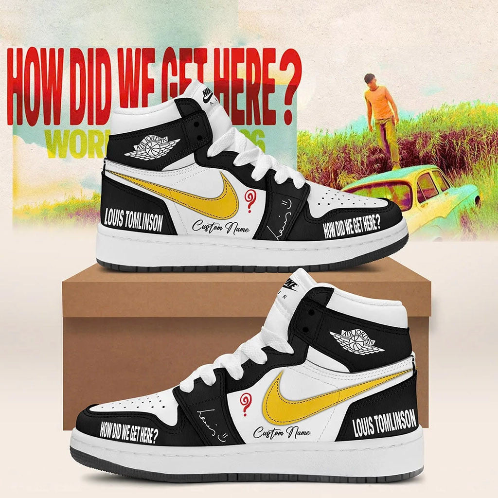 Personalized Louis Tomlinson Merch 2026 How Did We Get Here Tour Shoes Gift For Music Lovers - Merchluma