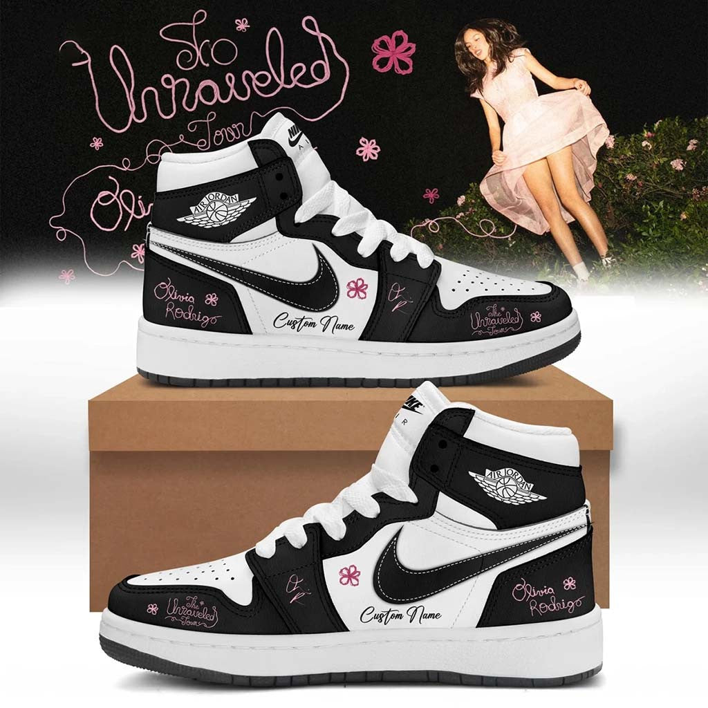 Personalized Olivia Rodrigo Merch 2026 The Unraveled Tour Signed Sneakers Gifts For BFF - Merchluma