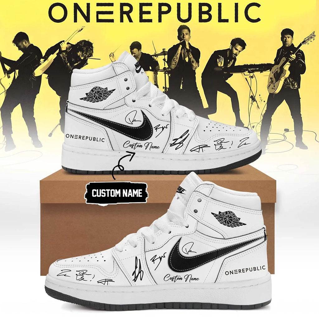 Personalized OneRepublic Merch 2026 Band Signature Shoes Birthday Gift For Music Lovers - Merchluma