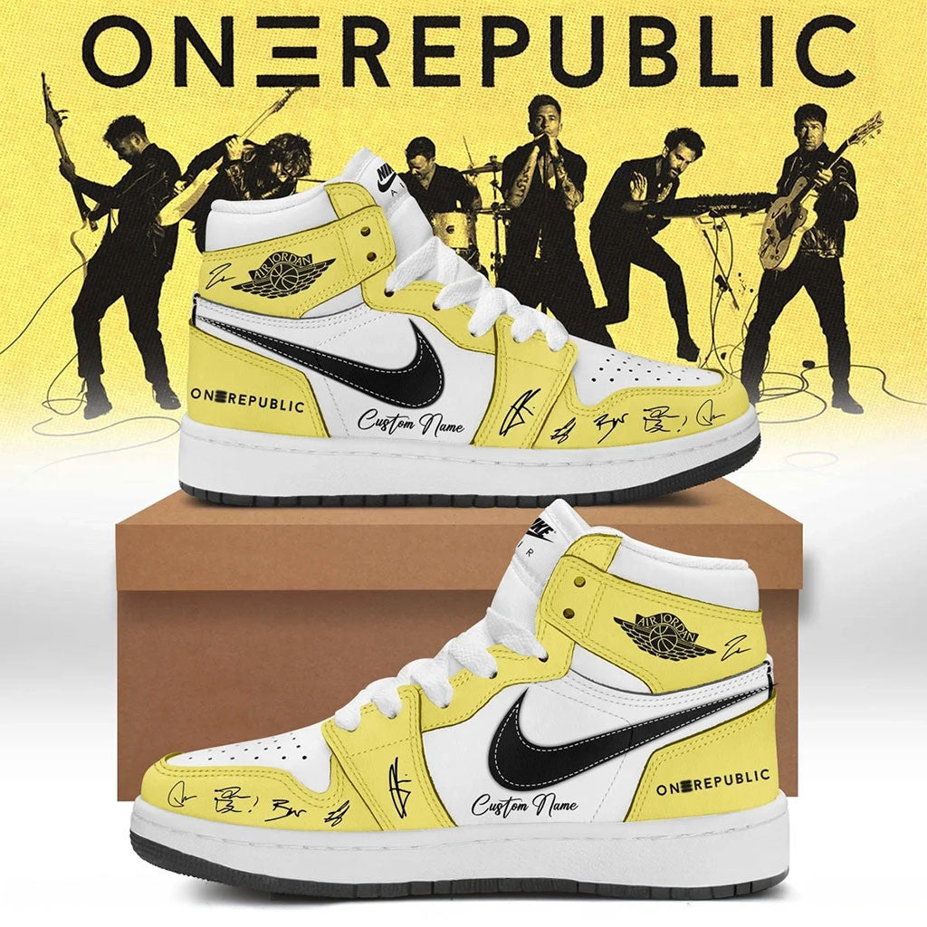 Personalized OneRepublic Sneakers 2026 Signed Shoes OneRepublic Merch Gift Ideas For Band Fans - Merchluma