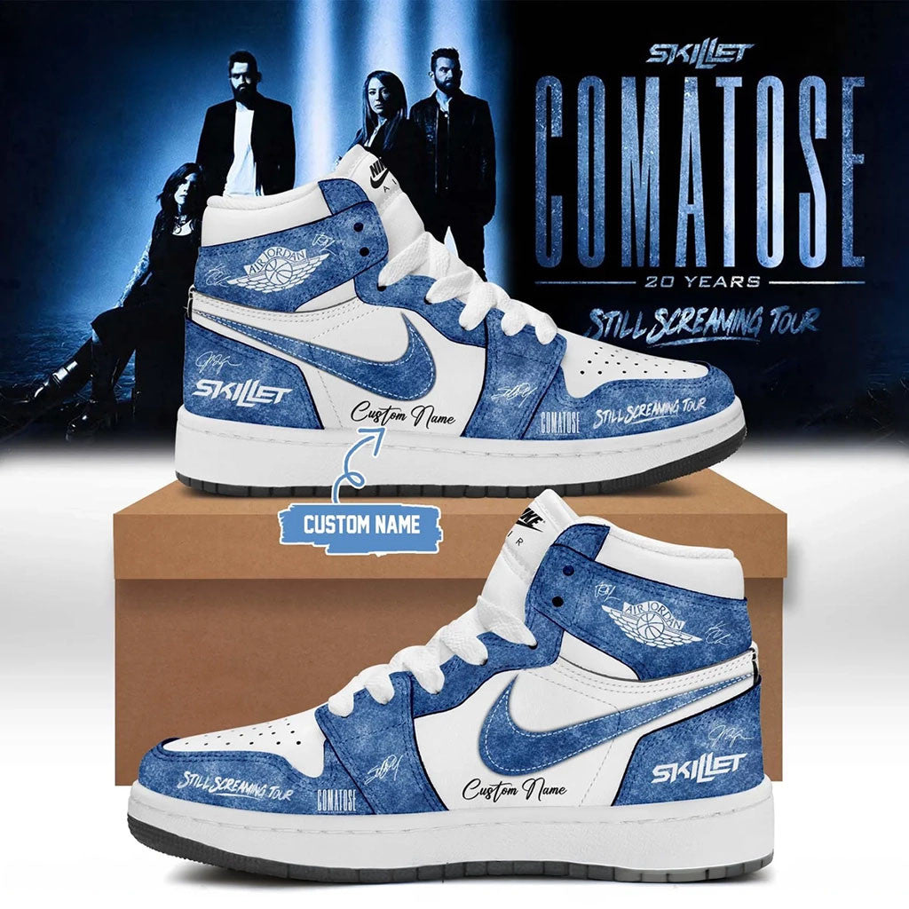 Personalized Skillet Merch 2026 Comatose Still Screaming Tour Shoes Gift Ideas For Fans - Merchluma