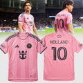 Tom Holland X Inter Miami Pink Jersey #10 Holland Jersey Shirt Tom Holland Spider Man Merch - Merchluma