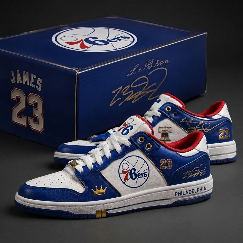 Philadelphia 76Ers Lebron James Signature Sneaker Philadelphia 76Ers Merch Basketball Fan Gifts - Merchluma