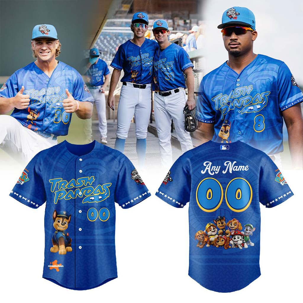 Personalized Rocket City Trash Pandas Paw Patrol Adventure And Chase Appearance Jersey Fan Merch - Merchluma