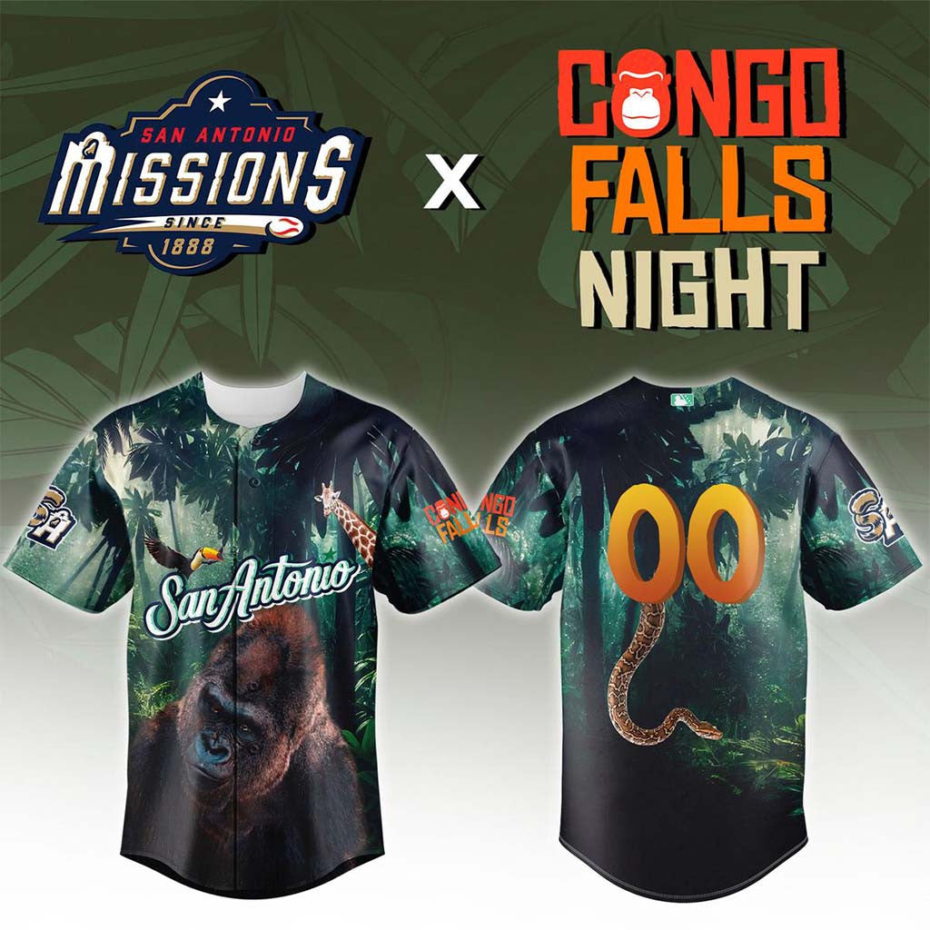 Personalized San Antonio Missions Congo Falls Night Jersey SA Missions Merch Gift For Fans - Merchluma