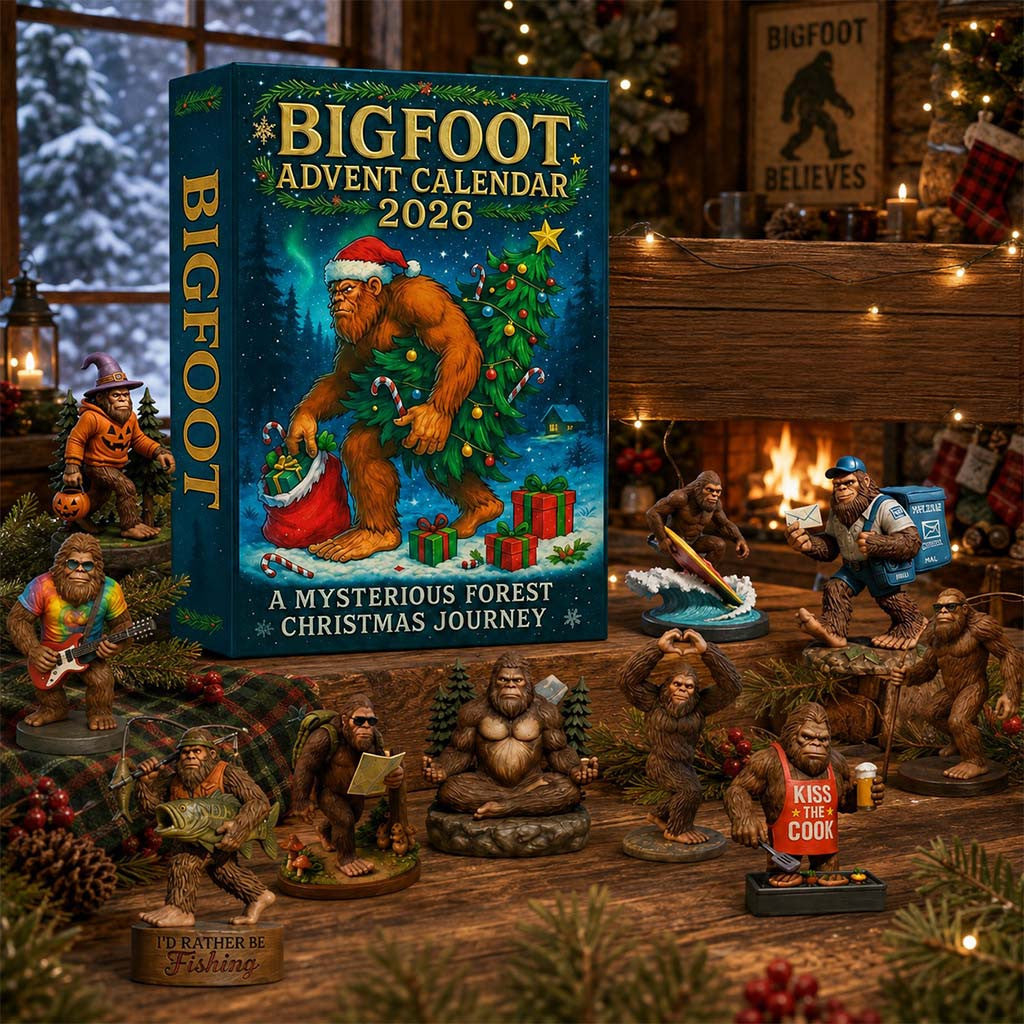 Bigfoot A Mysterious Forest Christmas Journey Advent Calendar Xmas Gift For Fathers - Merchluma