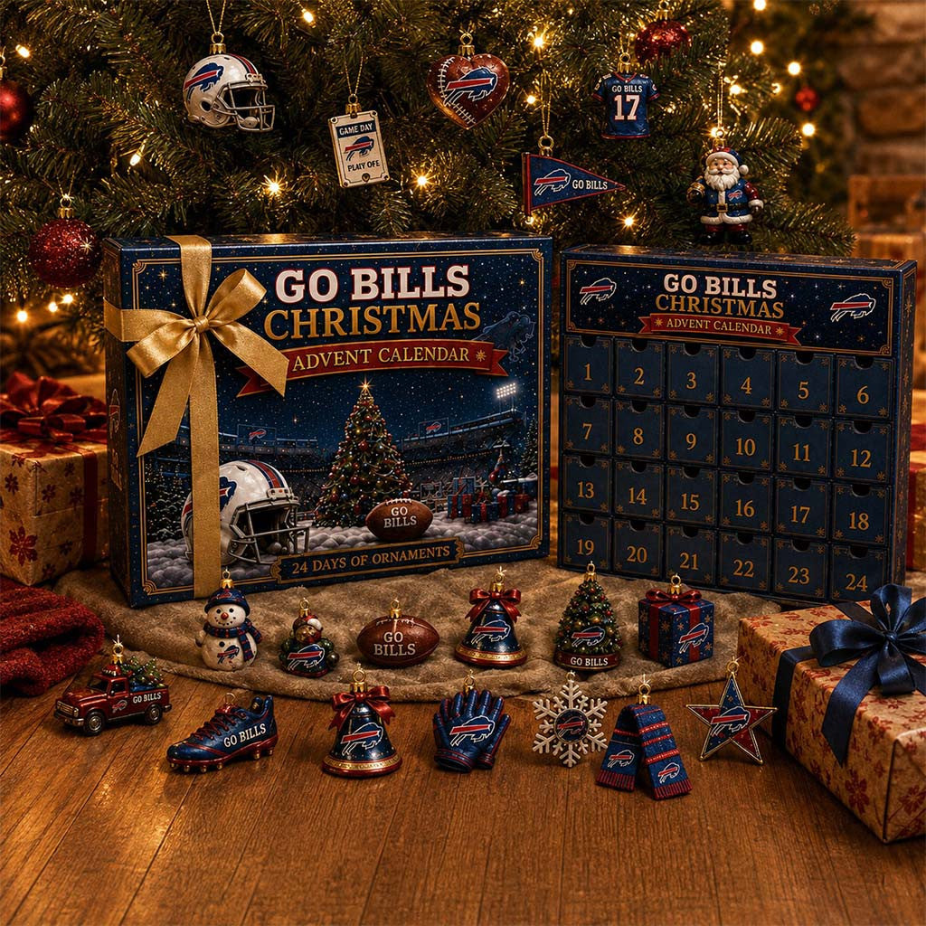 Buffalo Bills Go Bills Christmas Advent Calendar Buffalo Bills Merch Xmas Gift For Football Fan - Merchluma