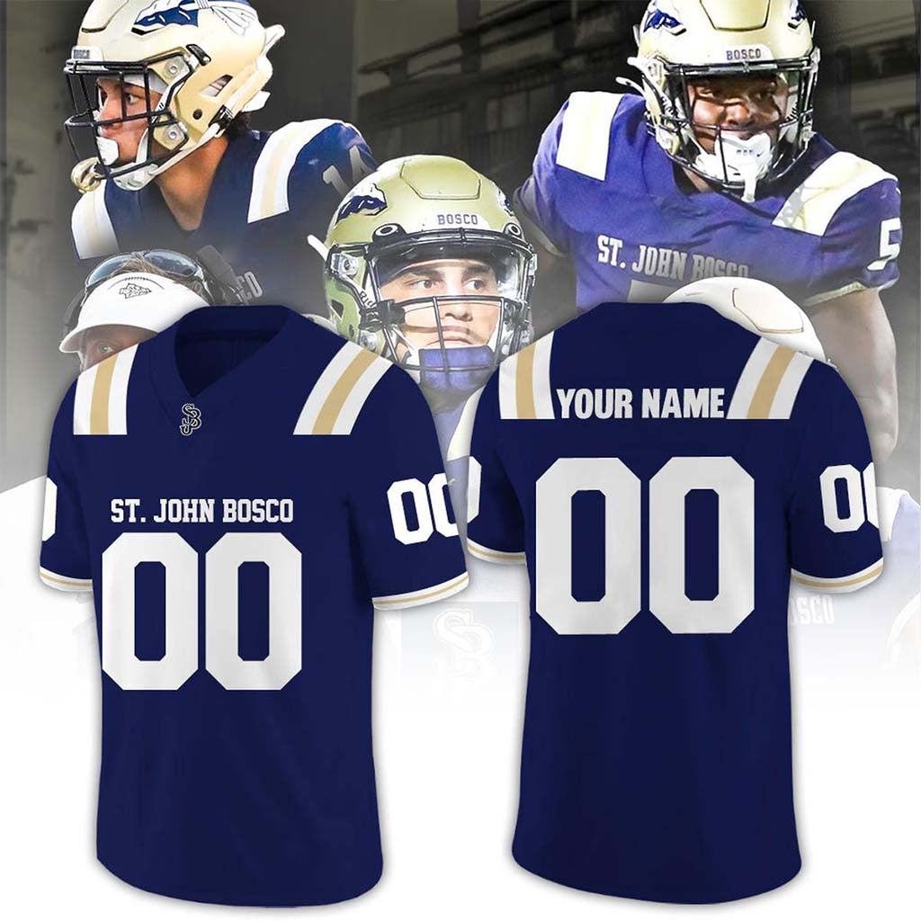 Personalized St John Bosco High School Football Jersey Fan Merch Gift Ideas For Brothers - Merchluma