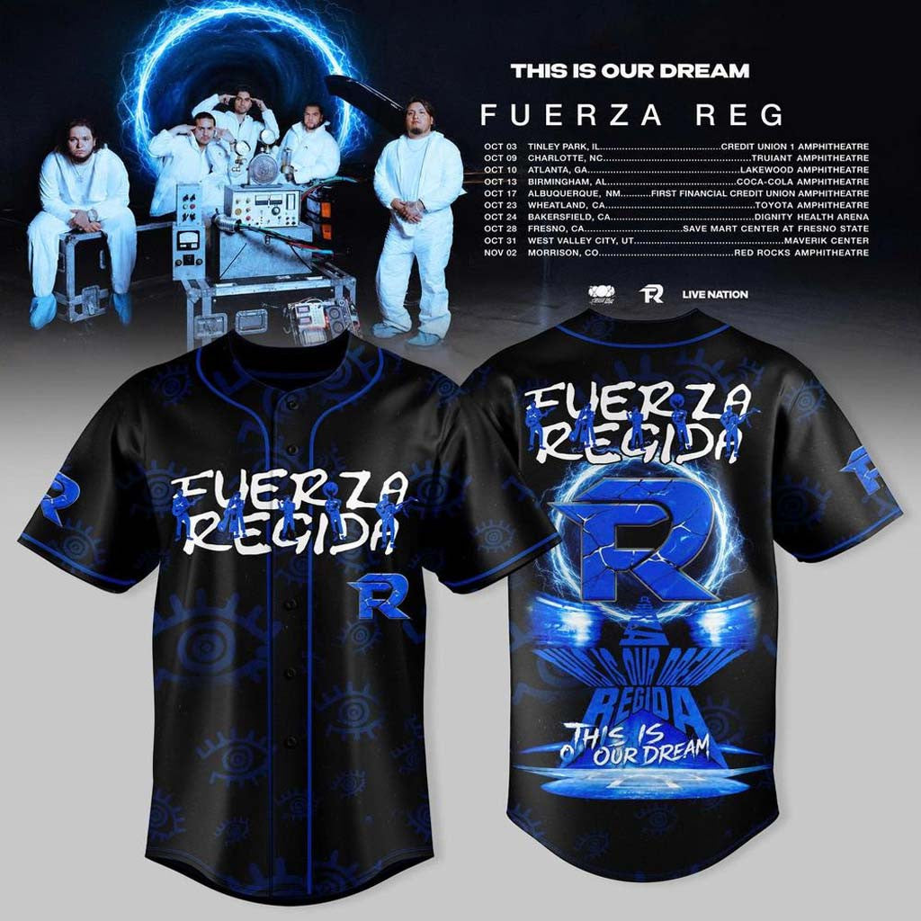 Fuerza Regida This Is Our Dream Tour 2026 Leg 2 Baseball Jersey Fuerza Regida Merch Fan Gifts - Merchluma