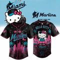 Hello Kitty X Miami Marlins 2026 Baseball Jersey Miami Marlins Merch Present For Baseball Fans - Merchluma