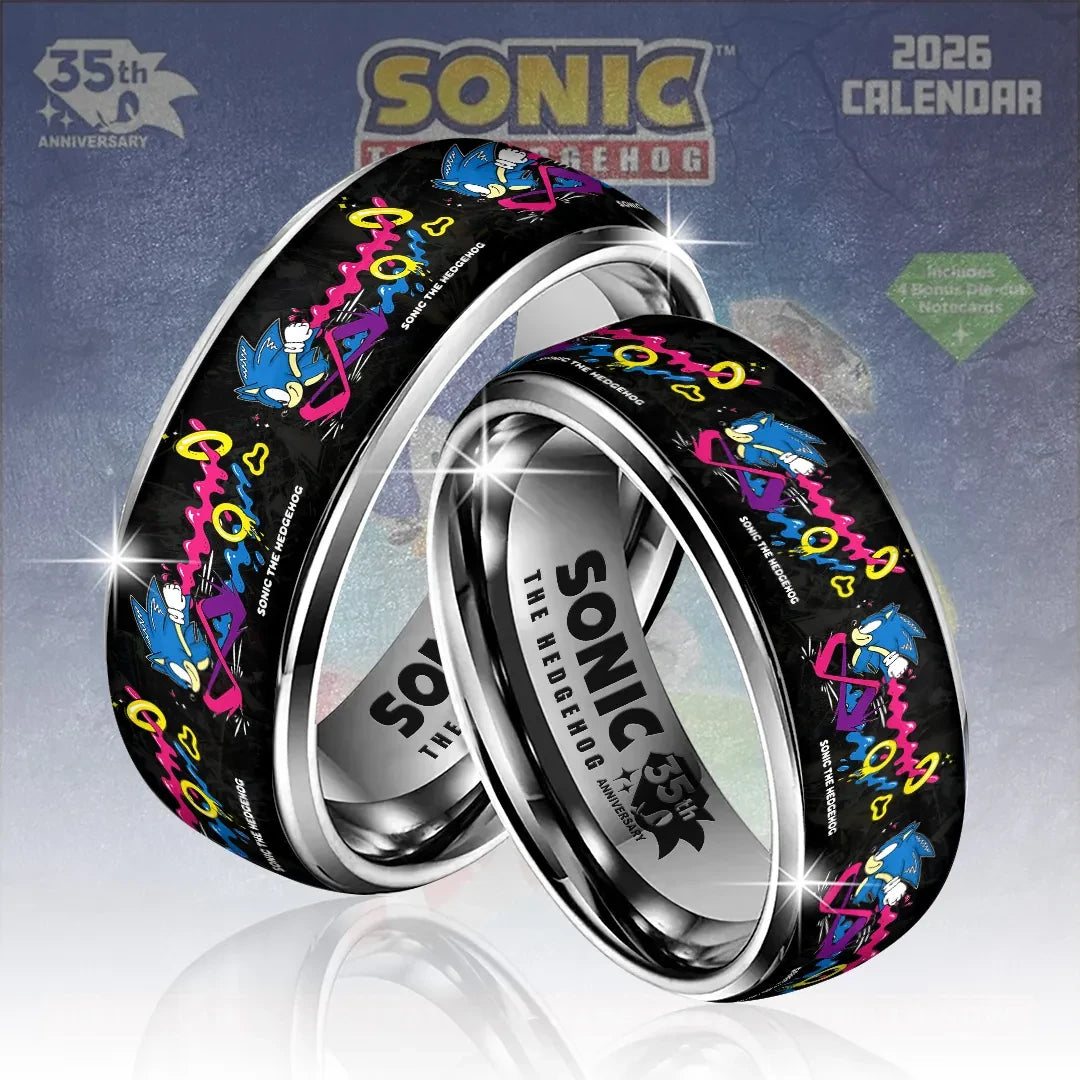 Sonic The Hedgehog 35th Anniversary Ring 2026 Sonic The Hedgehog Merch Present For Son - Merchluma
