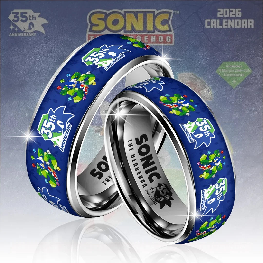 Sonic The Hedgehog 35th Anniversary Ring 2026 Sonic The Hedgehog Merchandise Best Gifts - Merchluma