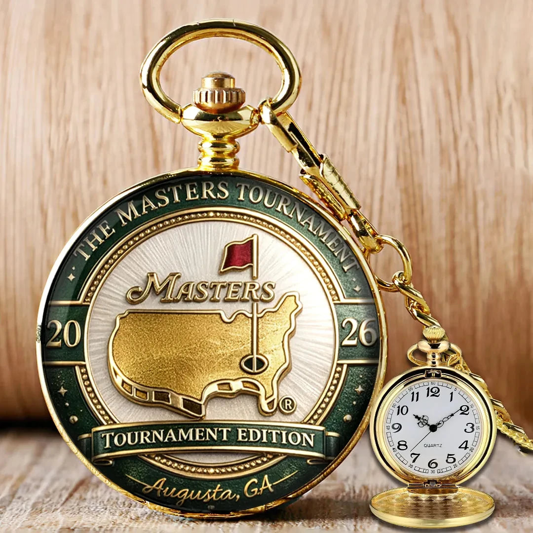 Masters Tournament 2026 Round Pocket Watch Augusta National Golf Club Merch Gifts For Golfers - Merchluma