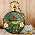 PGA Tour Masters 2026 Round Pocket Watch Augusta National Golf Club Merch Best Golf Gifts - Merchluma