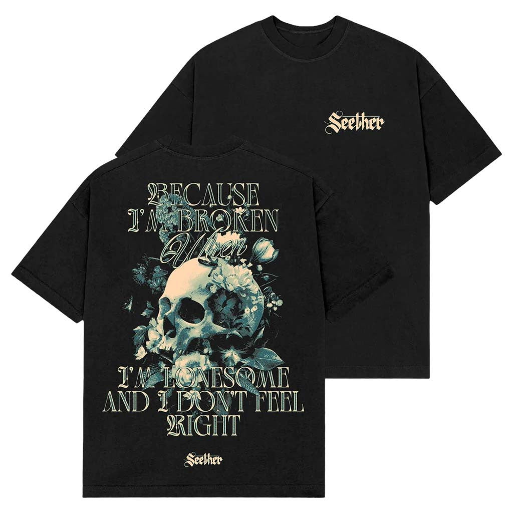 Seether Merch 2026 Broken Lyrics T-Shirt Best Gifts For Rock Music Lovers - Merchluma