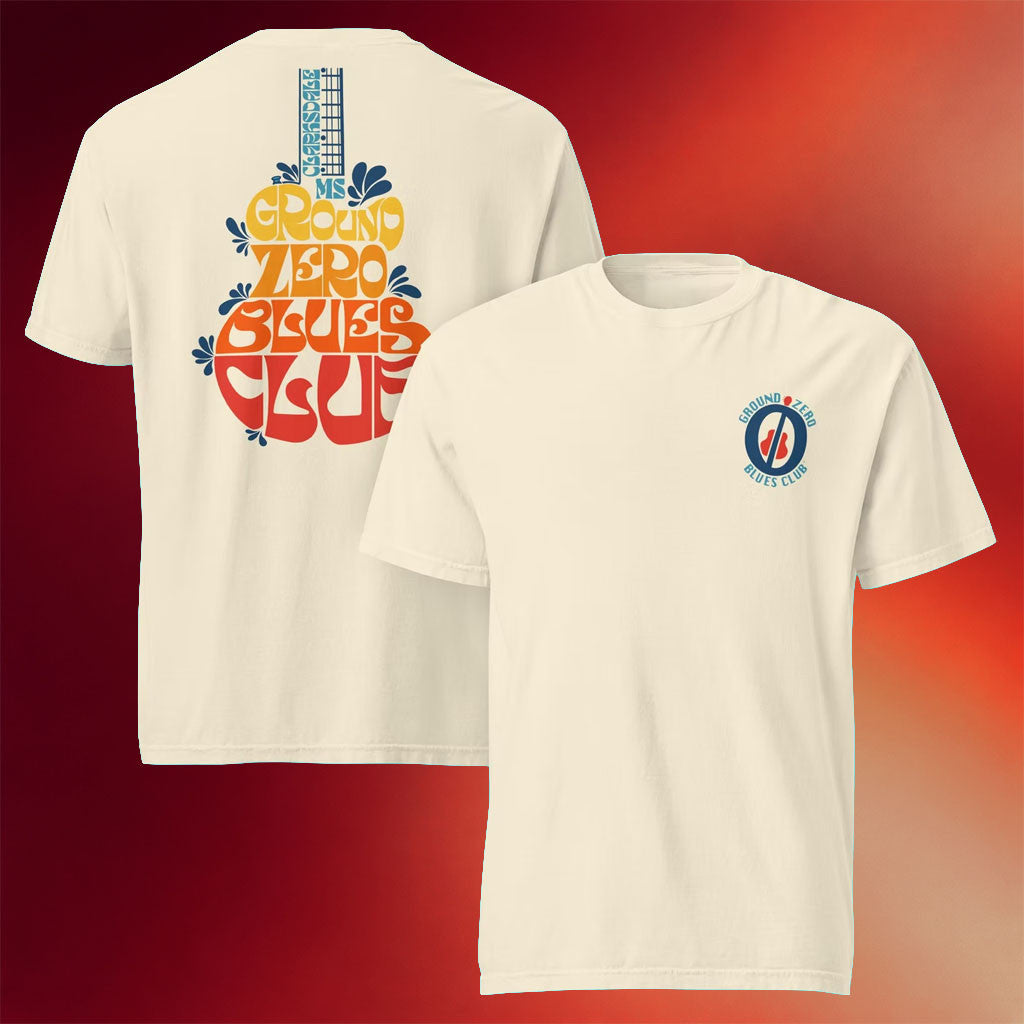 Ground Zero Blues Club Merch 2026 Groovy Guitar T-Shirt Gift Ideas For Friends - Merchluma