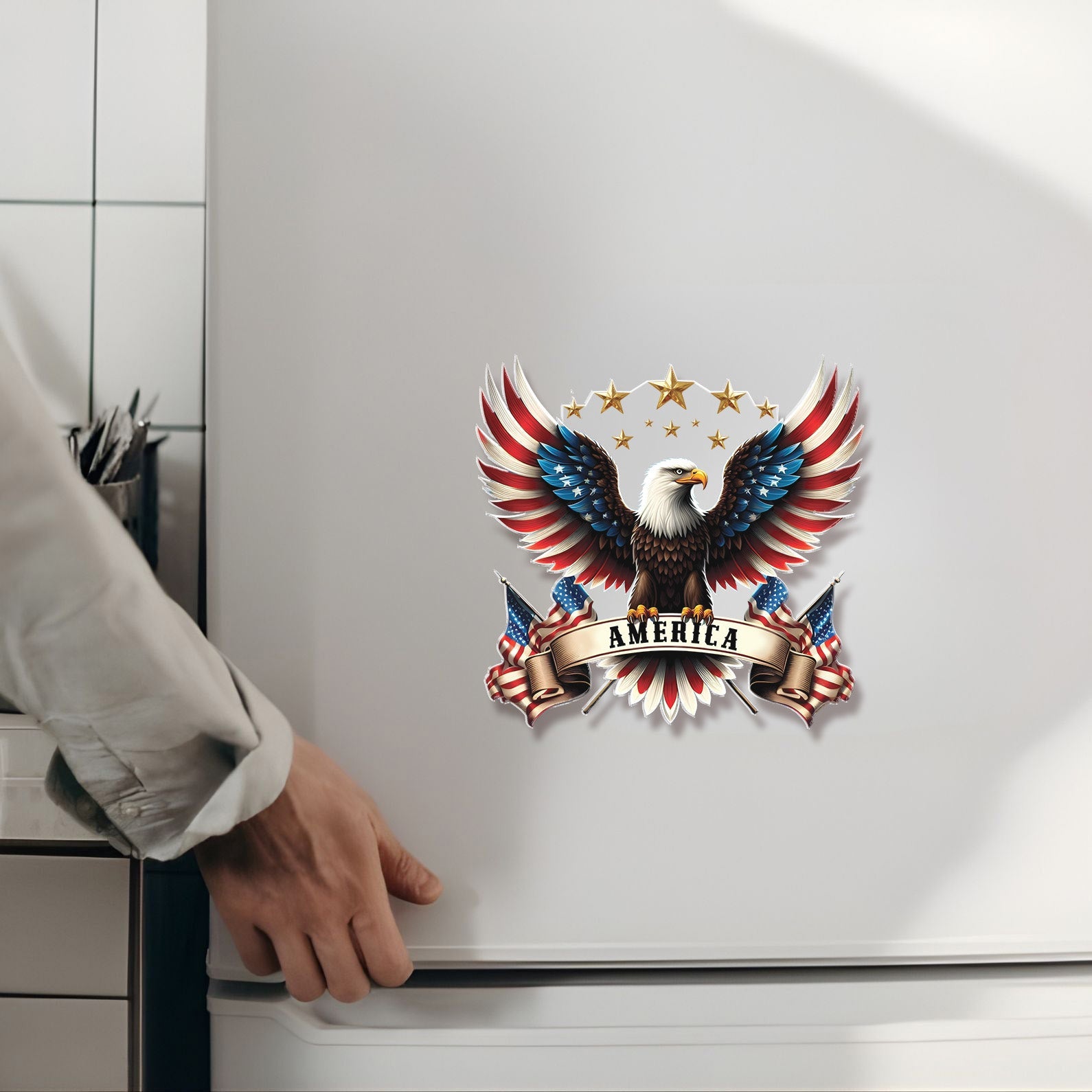 250 Years USA Anniversary Fridge Magnet 250 United States Of America Merch Present For Wife - Merchluma
