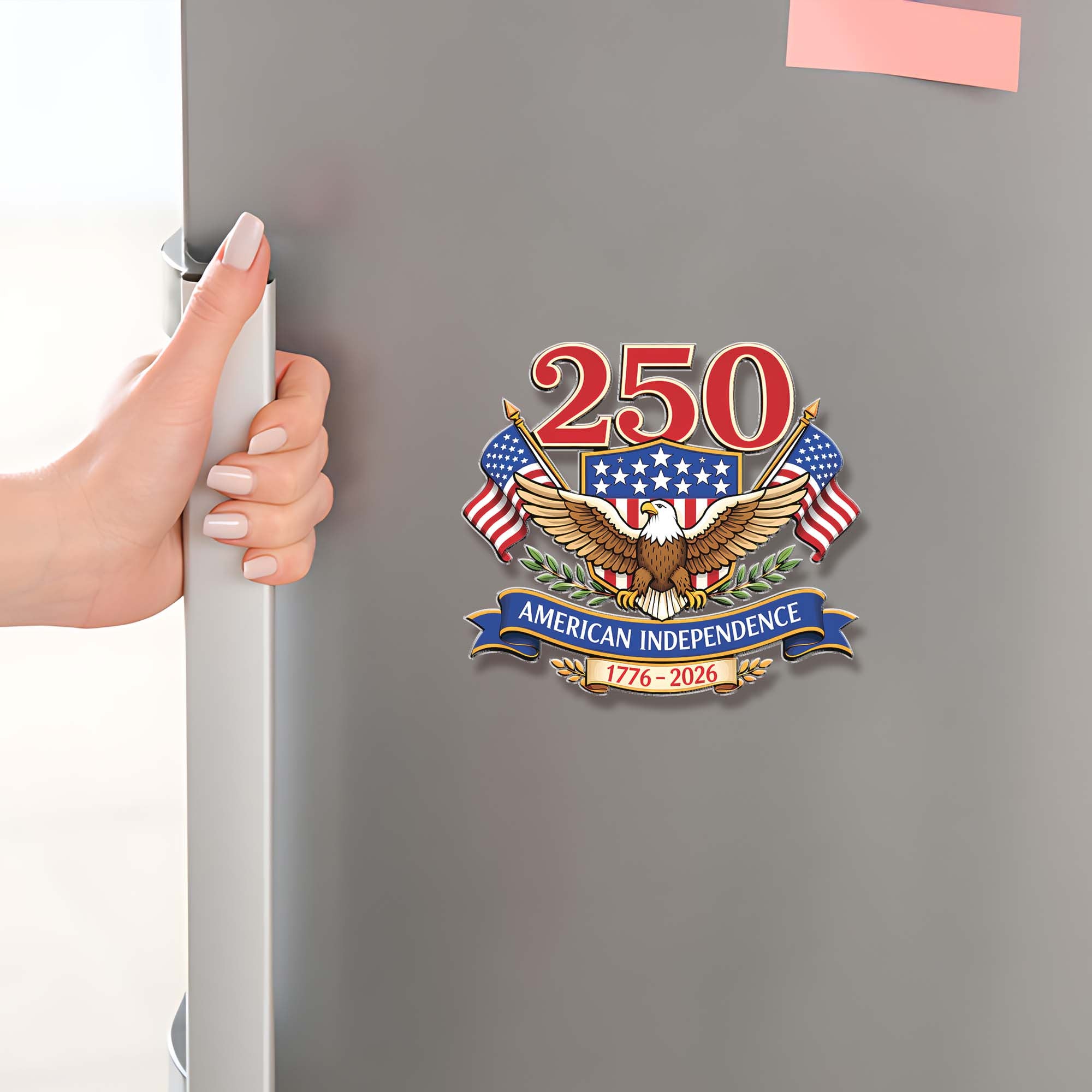 250 Years USA Anniversary Fridge Magnet 250th Anniversary USA 1776-2026 Merch Gifts For Wife - Merchluma