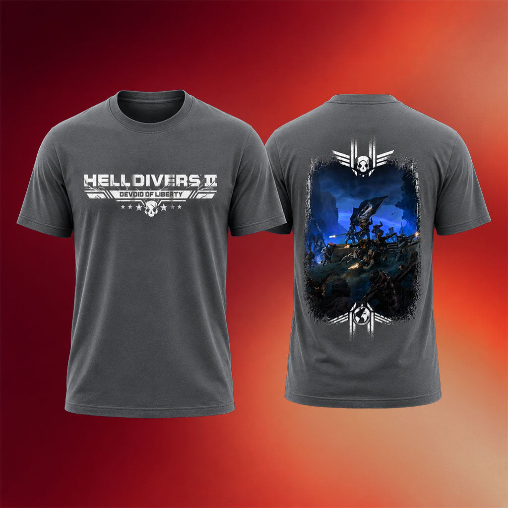 Helldivers Merch 2026 Helldivers II Devoid Of Liberty T-Shirt Gifts For Your Boyfriend - Merchluma