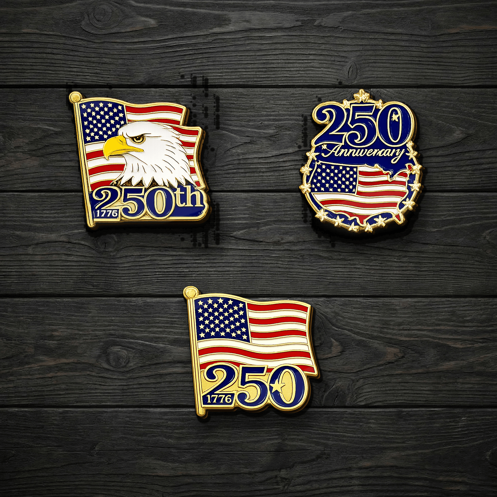 USA 250 Years Anniversary Button Pin Patriotic 1776-2026 Merch Present For Boyfriend - Merchluma