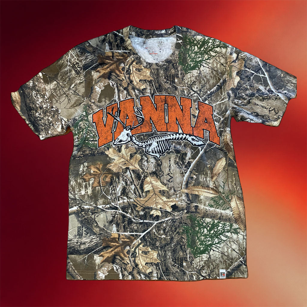 Vanna Merch 2026 Deer Skeleton Realtree Camo T-Shirt Vanna Shirt Present For Brothers - Merchluma