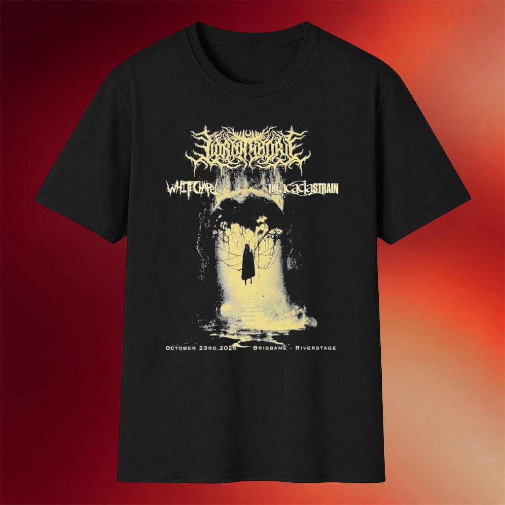 Lorna Shore X White Chapel Merch 2026 The Acacia Strain Brisbane Riverstage T-Shirt Fan Gifts - Merchluma