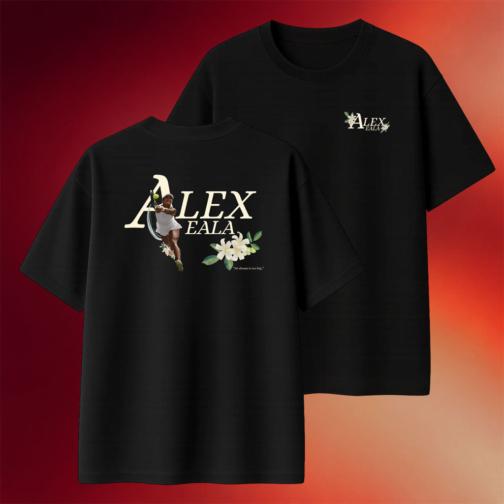 Alex Eala Merch 2026 Alex Eala T-Shirt Black Sampaguita Flower Shirt Best Gift For Tennis Fans - Merchluma
