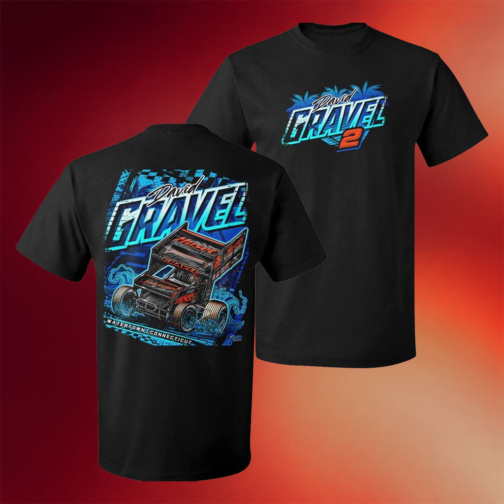 David Gravel Merch 2026 Blue Wave T-Shirt #2 David Gravel Shirt Gift For Racing Driver Fan - Merchluma