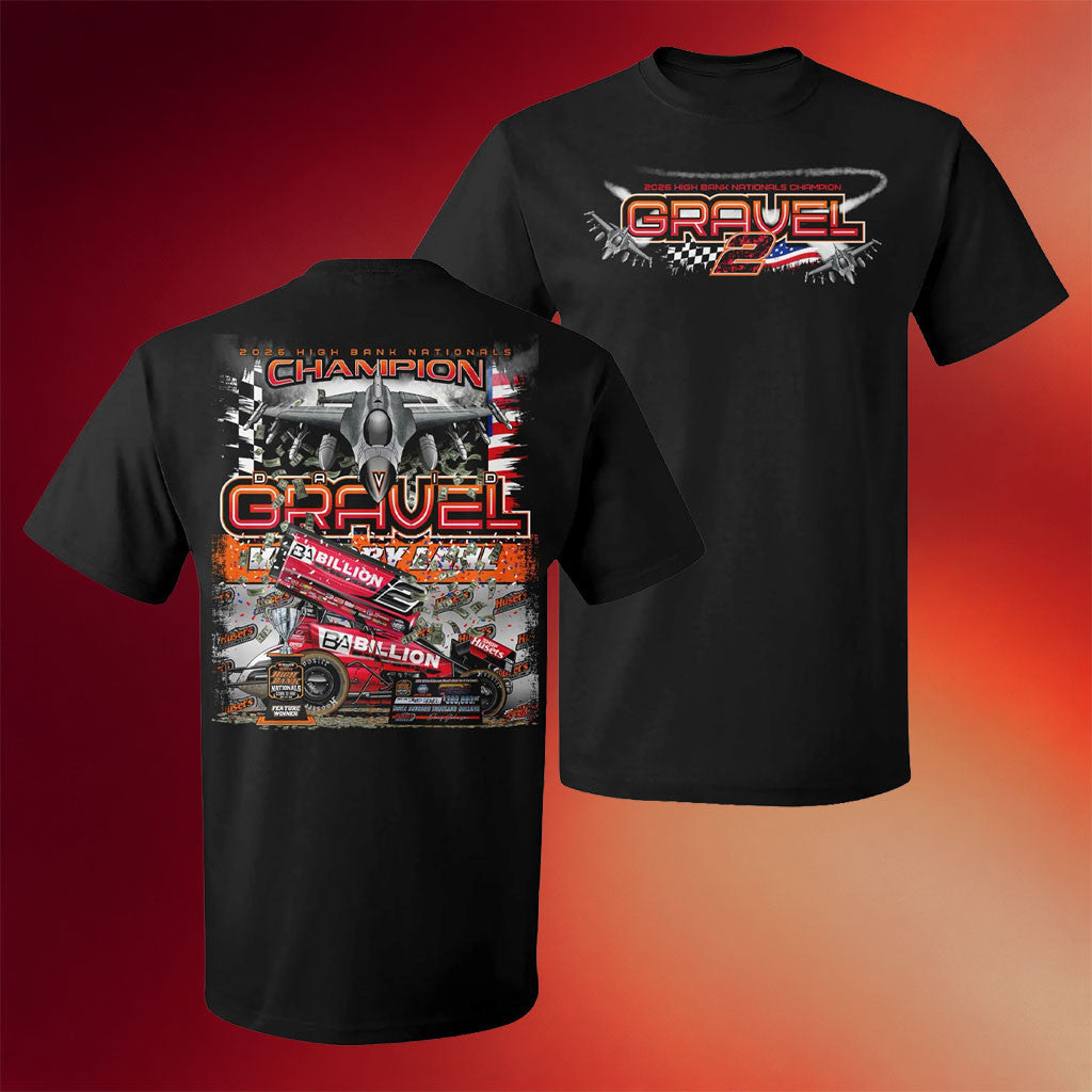 David Gravel Merch 2026 Highbank Nationals Champion T-Shirt Race Car Fan Gear Gift For Brother - Merchluma