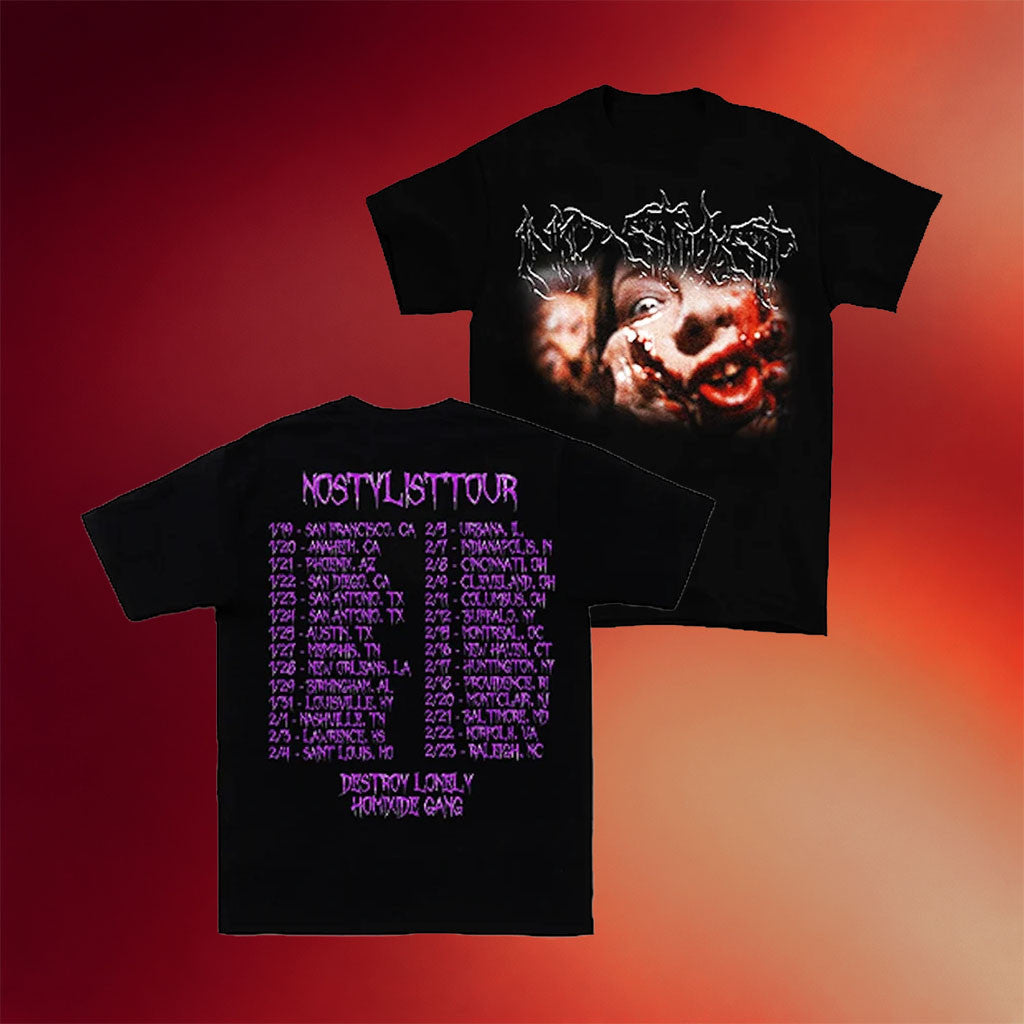 Destroy Lonely Merch 2026 Bloody Lip T-Shirt Destroy Lonely Tour Merch Gift For Rapper Fans - Merchluma