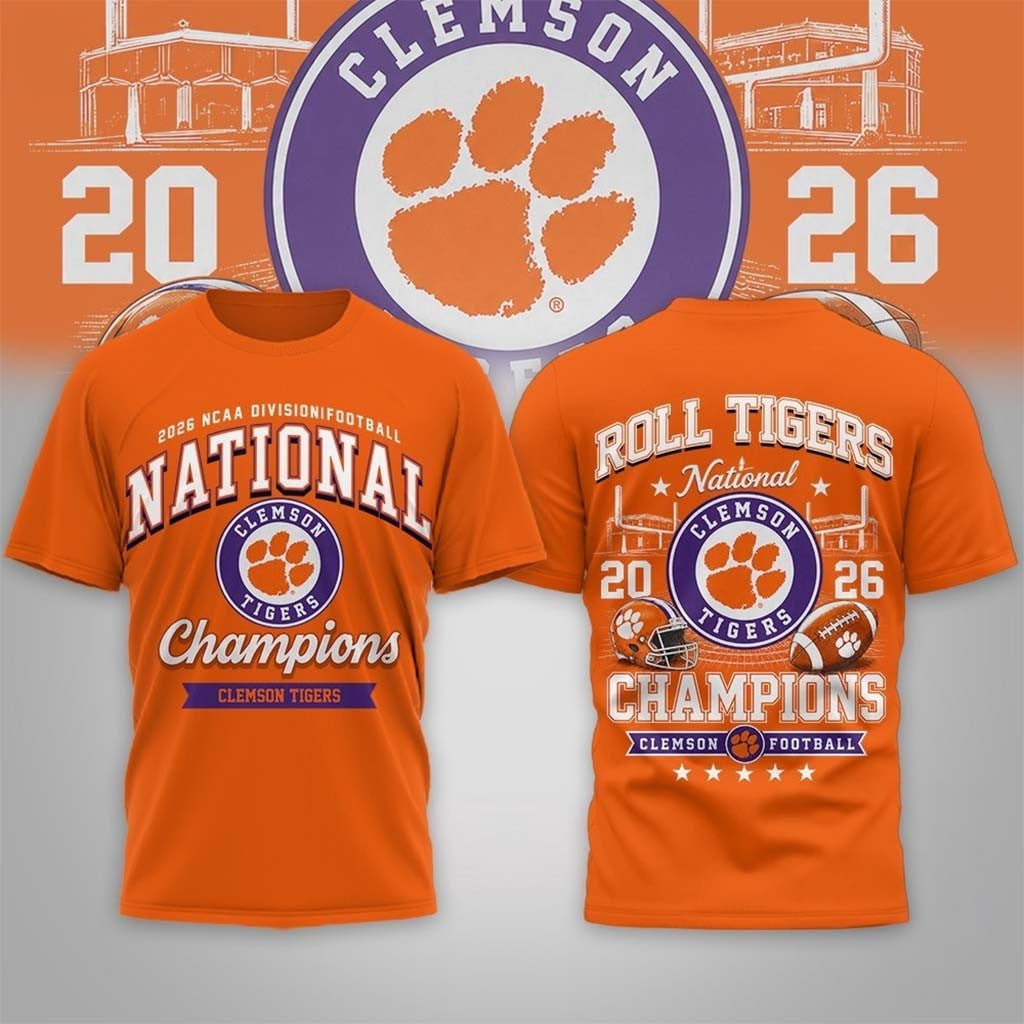 Clemson Tigers Road to Glory 2026 Football Champions Shirt Tigers Merch Gifts For Dudes - Merchluma
