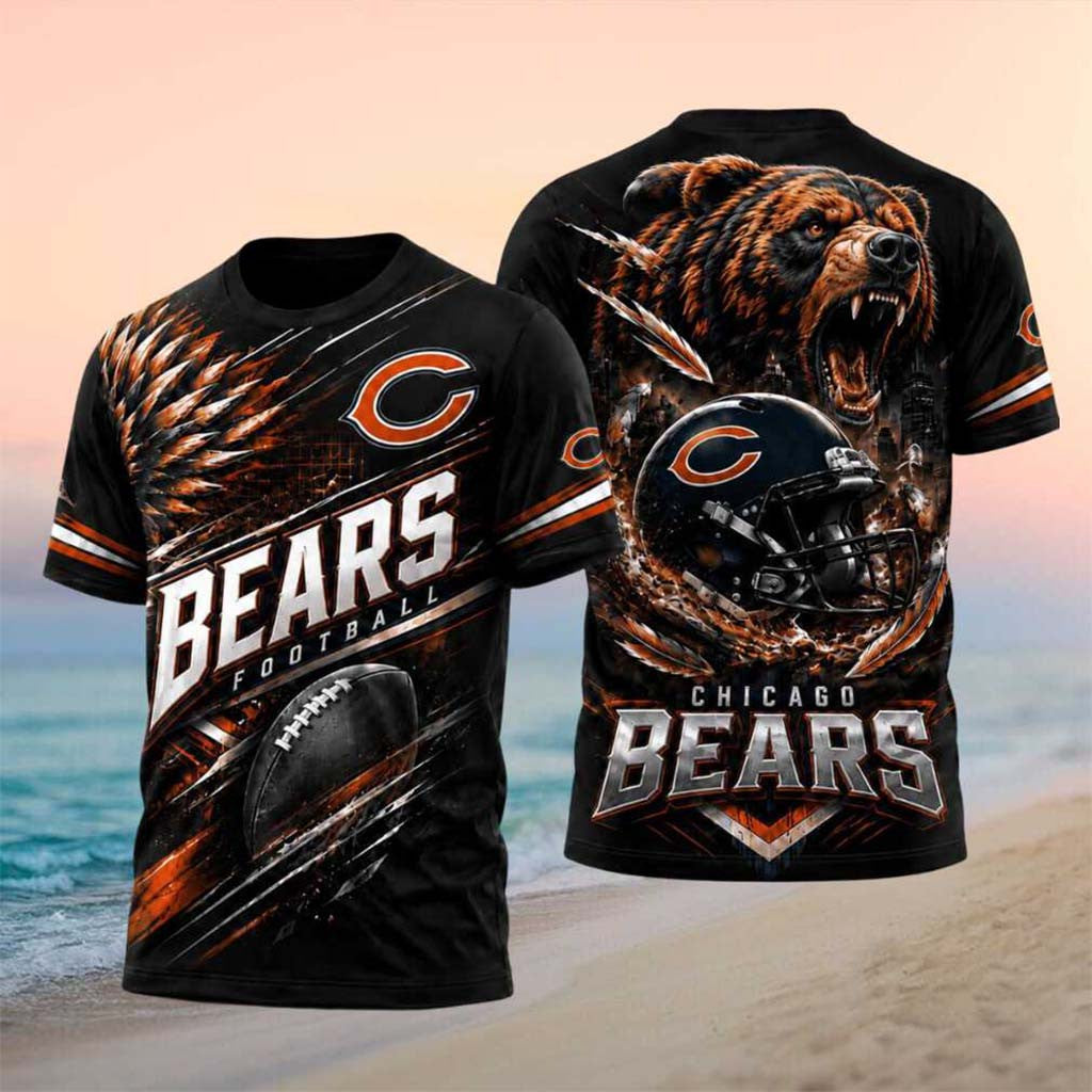 Chicago Bears Bear Mascot Football Graphic Shirt Bears Merch Presents For Football Fans - Merchluma