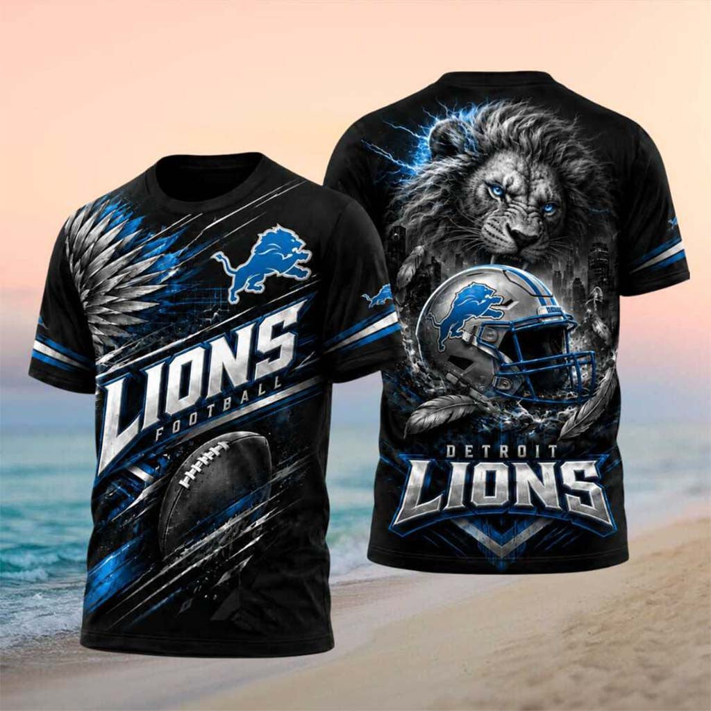Detroit Lions Lion Mascot Football Graphic Shirt Lions Merch Best Gift For Football Lovers - Merchluma