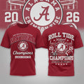 Alabama Crimson Tide Road to Glory 2026 Football Champions Shirt Crimson Tide Merch Fans Gifts - Merchluma