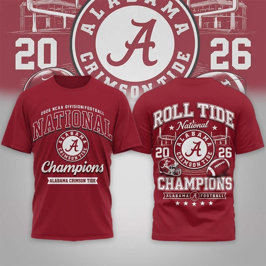 Alabama Crimson Tide Road to Glory 2026 Football Champions Shirt Crimson Tide Merch Fans Gifts - Merchluma